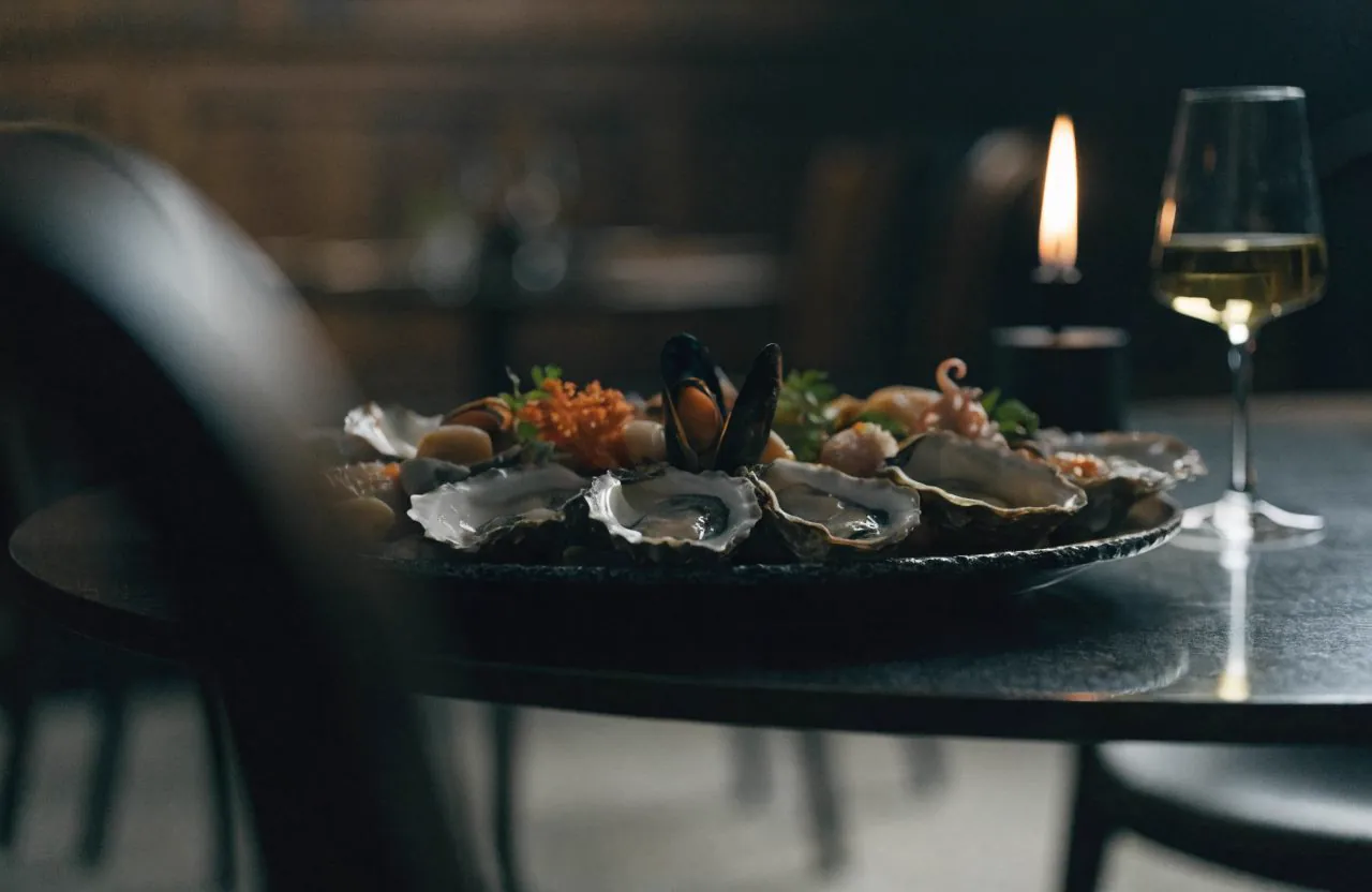 Plateau de fruits de mer.